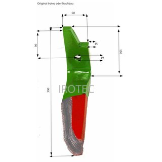 Kreiseleggenzinken RH AMA 02 L Links mit Aufpanzerung passend fr Amazone / KAI10341-P