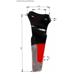 Kreiseleggenzinken mit Aufpanzerung RH 68 L Links passend fr Kuhn / KAI10345-P